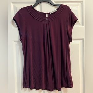 EUC. Daniel Rainn Brimm Scoop Neck Pleat Detail Knit Top